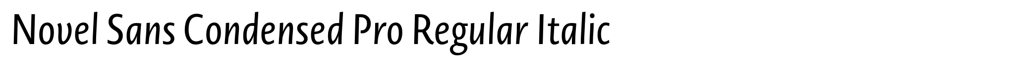 Novel Sans Condensed Pro Regular Italic image
